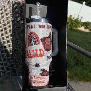 Cleveland Browns Bling Colossal 46oz Stainless Steel Tumbler Limited Edition NIB